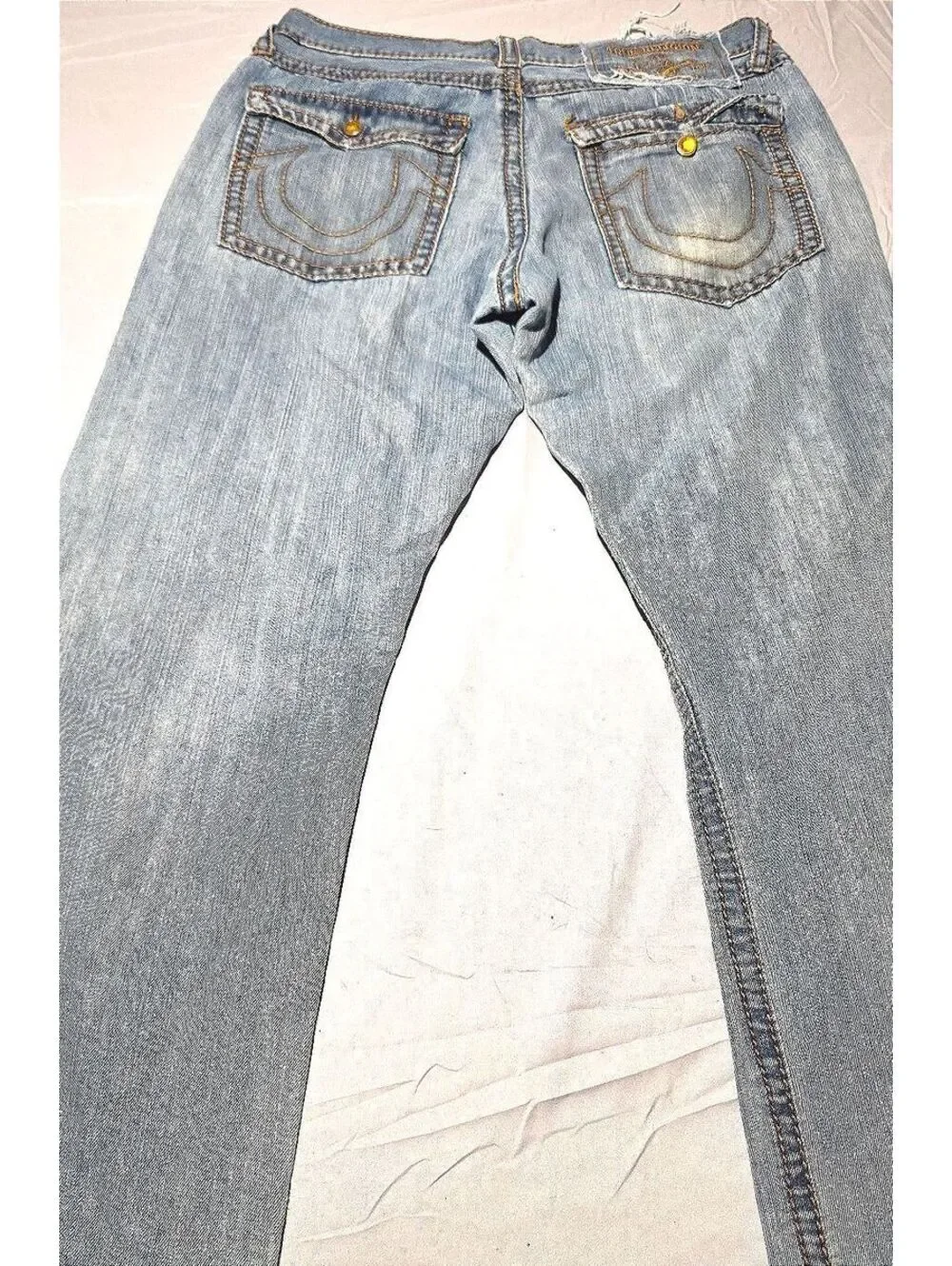 True Religion Billy Big T 36x32 Bootcut Jeans Light Wash